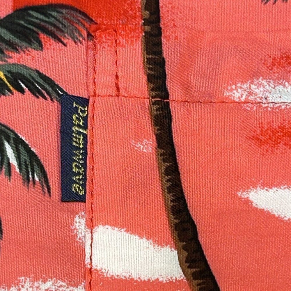 Palmwave Hawaiian Shirt Mens Extra Large Red Palm Trees Floral Beach Aloha - Picture 5 of 13